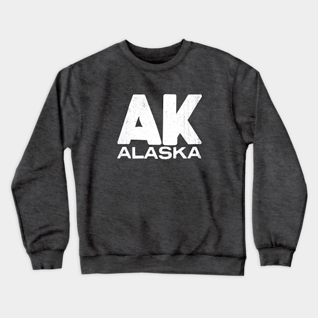 AK Alaska State Vintage Typography Crewneck Sweatshirt by Commykaze